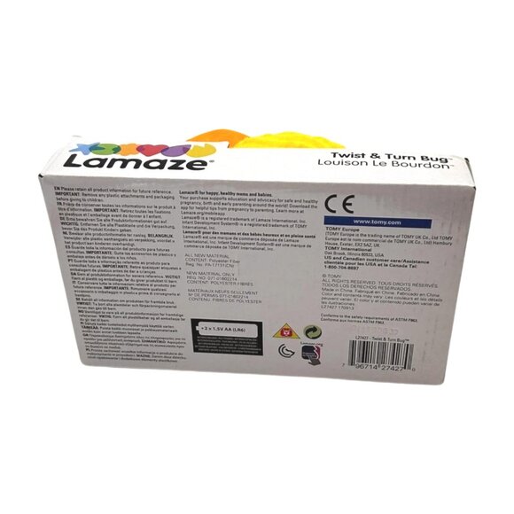 Lamaze Toy Twist & Turn Bug Baby 9 Month Tomy Europe New in Box - Picture 2 of 6